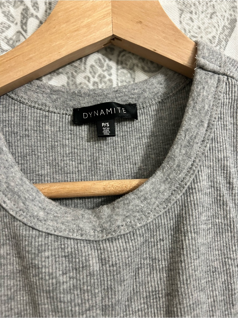 Women’s Grey Ribbed Racerback Tank- Full Length - Picture 3 of 3